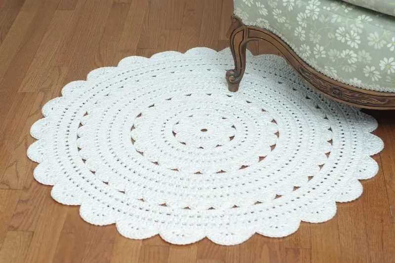 Tapete de crochê para cozinha
